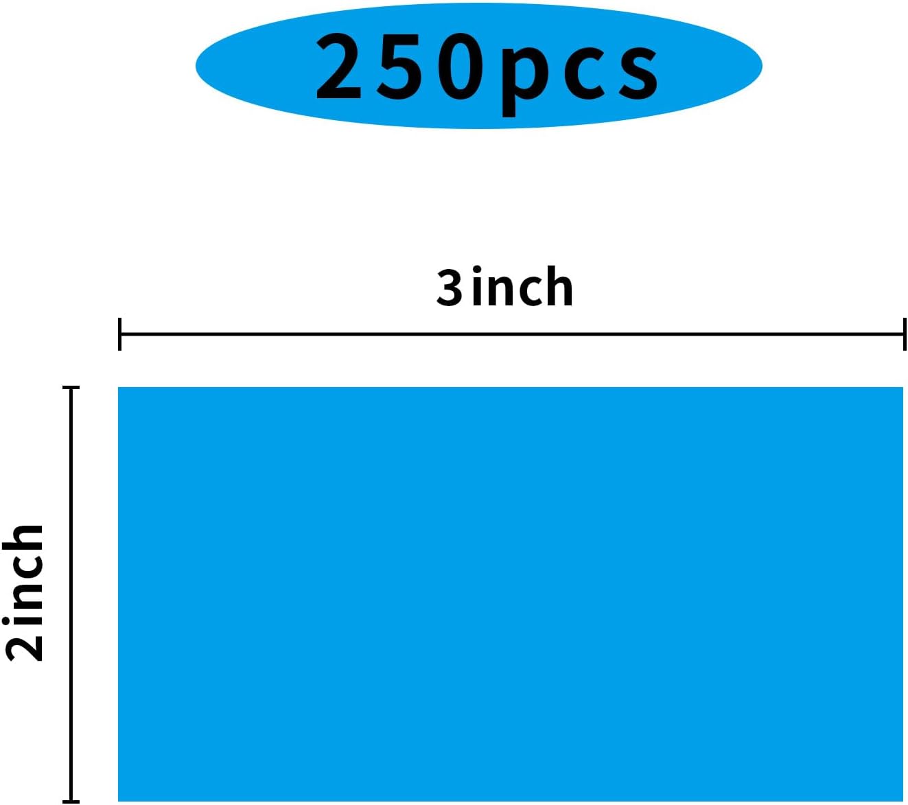 STARLIBOO Colored Labels Stickers 3 x 2 Inch, Removable Rectangle Moving Labels Stickers, 250Pcs Garage Sale Price Stickers, Adhesive Moving Labels for Boxes(Blue)