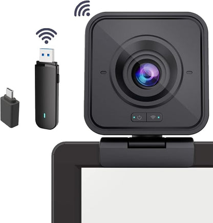 Project Telecom 1080p Wireless Webcam with Microphone – USB PC Camera for Laptop & Desktop Full HD Streaming Web Camera for Video Calls, Zoom, Remote Meetings – Plug & Play USB Web Cam