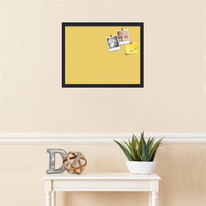 PinPix 22x17 Inch Cork Bulletin Board. This Decorative Framed Pin Board Comes with Honey Pastel Design and a Satin Black Frame. Ideal for Home Office Decor or Message Board (PinPix-1810)