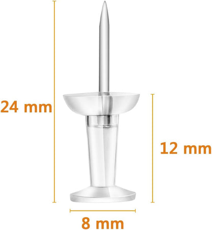 Yalis Push Pins 600 Count, Standard Clear Thumb Tacks Steel Point and Clear Plastic Head