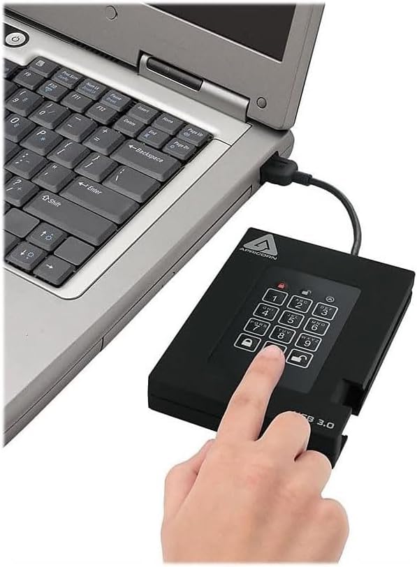 Apricorn 2TB Aegis Fortress L3- FIPS Level 3 Validated USB 3.0 Hardware Encrypted Portable Drive (AFL3-2TB) , black