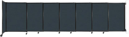 Wall-Mounted Sliding StraightWall Room Divider | Adjustable Widths | Locking Wheels | Room Separator | Up to 15'6" Wide x 4' Tall Blue Spruce Fabric Panels