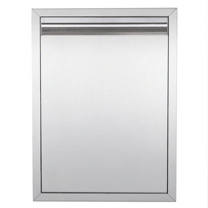 Pull-Out Double Trash Drawer Stainless Steel Outdoor Kitchen Trash Drawer Storage for Two 10 Gallon Commercial Wastebaskets…