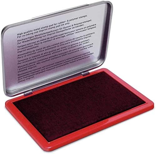 Trodat Imprint 9071M Metal Stamp Pad, 2" x 3-1/2", Red