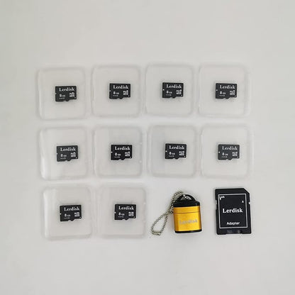 Factory Wholesale Micro SD Card 8GB U1 Pack of 10 in Bulk MicroSD with SD Adapter Produced by Authorized Licencee(8GB)