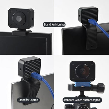 MOKOSE 4K Webcam for PC, Computer Camera with Microphone & Detachable Stand, 1/2.3" Sensor, Autofocus, Plug&Play, USB Streaming Camera for Gaming, Video Calling