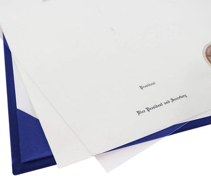GraduationMall 8.5"x11" Smooth Padded Diploma Cover Certificate Holder Royal,1-Pack