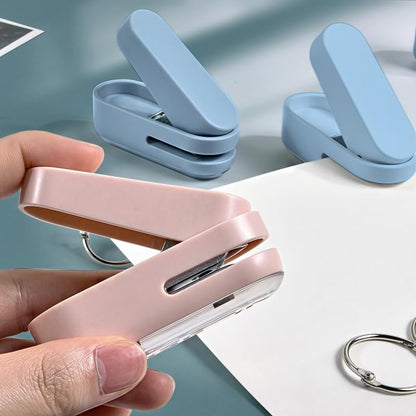 Magnoloran 2 Pack Single Hole Punch, 1/4 inch Mini Small Hole Puncher Heavy Duty Paper Hole Puncher Small Hole Punch One Hole Puncher for Crafts Paper Cards Tags Scrapbook-Blue&Pink