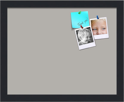 PinPix 15x12 Inch Cork Bulletin Board. This Decorative Framed Pin Board Comes with Dark Stone Design and a Satin Black Frame. Ideal for Home Office Decor or Message Board (PinPix-1808)