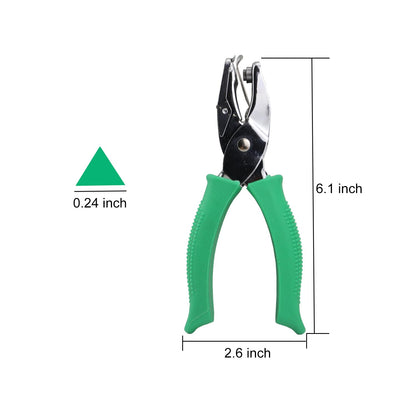 1/4 Inch Triangle Shape Hole Puncher, Handheld Single Hole Paper Punch, One Hole Paper Punch for DIY Craft Paper Scrapbook Puncher Hand Tool