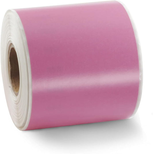 BETCKEY Colored Labels Compatible with Dymo 99019 (2-5/16" x 7-1/2") For files, folder and binders, Compatible for Dymo LabelWriter Thermal 450, 4XL & Zebra Desktop Printers [1 Roll, 150 labels, Pink]