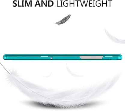 MoKo Case for Galaxy Tab A9+/A9 Plus 11 inch 2023, Slim Stand Protective Smart Cover with Hard PC Translucent Back Shell for Tab A9 Plus Tablet (SM-X210/X216/X218), Auto Wake/Sleep, Pagoda Blue