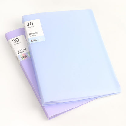 Tamaki Portfolio Binder with Plastic Sleeves, Pocket Portfolio Folder with Clear Sheet Protectors, Display 60 Pages Book, Presentation Book for Artwork, Document Organizer, 1 Pack (Blue)