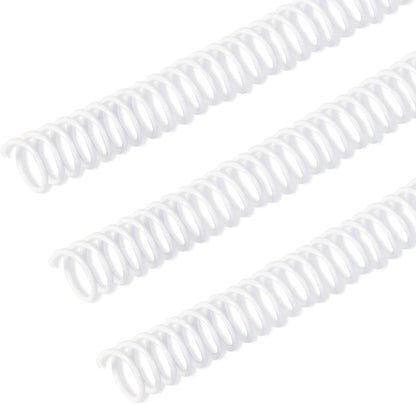 Rayson 9/16" Plastic Spiral Binding Coil, 115 Sheets Capacity, 4:1 Pitch 14.3mm White Coil Binding Spines for Business and Educational Purposes, Pack of 100