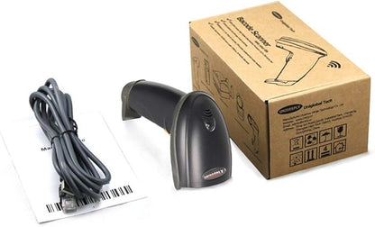 1D Wired Bar Code Scanners Readers for Computers PC, UNIDEEPLY USB Cable Laser Barcode Handheld, Hand Scanning Label UPC EAN Reader Gun Retails for Supermarket, Convenience Store, Warehouse, Black