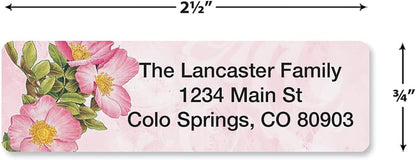 Colorful Images Spring Floral Rolled Personalized Return Address Mailing Labels with Dispenser, Customize with Name & Shipping Address, 500 ¾” x 2½” Self Adhesive, Easy Peel Label Roll