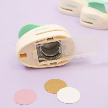 Craftelier - Paper Punch Set | 3/8", 5/8" & 1" Shape Hole Puncher for Paper Crafts | Round Hole Punch to Create Scrapbooks, DIY Cards & Journals | Craft Punch Set for Cardstock.