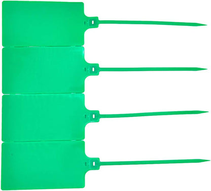 Blank Waterproof Plastic Tags Marker Ties Large Labeling Tags 2.28"×3.94" Green 100 pcs per Bag