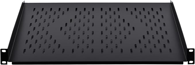 RackPath 1U Cantilever Universal Rack Shelf - 14in Deep – Rackmount Shelf for 19’’ AV/Network Equipment Racks – 55lbs Capacity - 2Pack