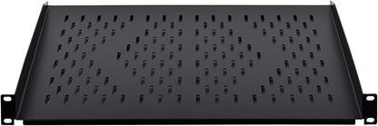 RackPath 1U Cantilever Universal Rack Shelf - 14in Deep – Rackmount Shelf for 19’’ AV/Network Equipment Racks – 55lbs Capacity - 2Pack