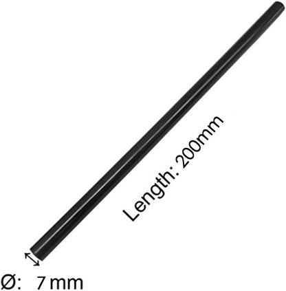 TRENDBOX Pack of 10 Black 7mmx200mm - Hot Melt Glue Sticks Strips Melting Adhesive for Handmade Craft DIY Home Office Project Craftwork Fix & Repairs