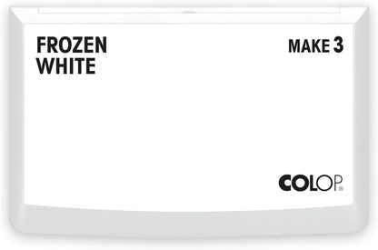 COLOP Make Series, Ink Stamp Pads, with Non-Toxic Premium Ink, Water-Based Acid-Free (Frozen White, Make 3-3-1/2" x 6-1/4")