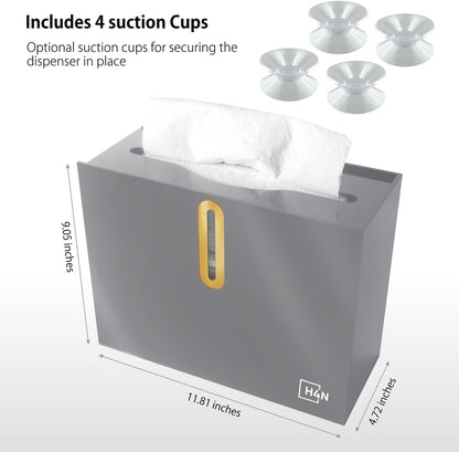 H4N Multifold Hand Paper Towel Dispenser Countertop, Compact Design, Single Sheet Dispensing for Home and Commercial Use, Gray