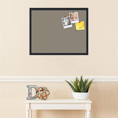PinPix 28x22 Inch Cork Bulletin Board. This Decorative Framed Pin Board Comes with Pewter Design and a Satin Black Frame. Ideal for Home Office Decor or Message Board (PinPix-1812)
