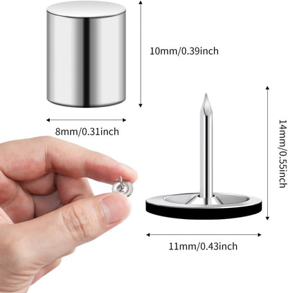 50 Sets Magnetic Pushpins, Magnet Thumbtack, Poster and Photo Hangers for Walls Bulletin Boards