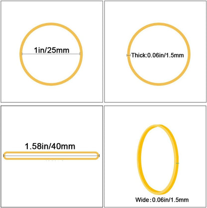 Rubber Bands 760pcs Size#10 Yellow Elastic Rubber Band 1inch Small Rubber Bands for Office Supplies Home