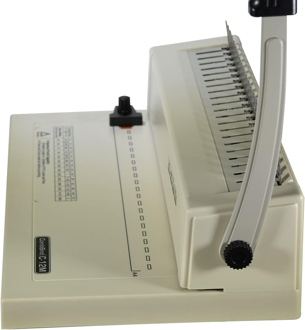 PPE C-12M Binding Machine, 21-Hole, Value Kit 100 PCS 5/16'' Comb Binding Spines, Comb Binding Machine Cerlox Binding Machine
