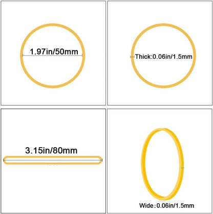 Rubber Bands Size#19 Yellow 500pcs Elastic Rubber Bands Office Supplies