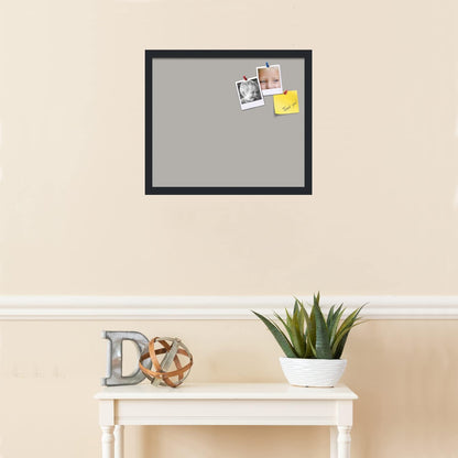 PinPix 20x17 Inch Cork Bulletin Board. This Decorative Framed Pin Board Comes with Dark Stone Design and a Satin Black Frame. Ideal for Home Office Decor or Message Board (PinPix-1808)
