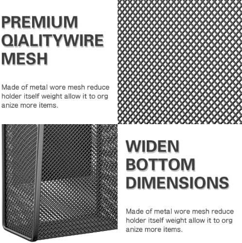 LUCYCAZ Magnetic Pen Holder - Single Magnetic Pencil Locker Holder Organizer, Strong Magnets Mesh Marker Holder Pen Basket for Whiteboard, Refrigerator and Locker