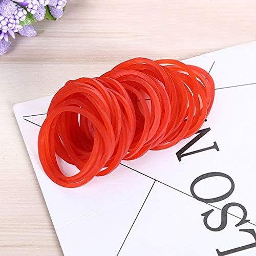 AMUU Rubber Bands 500pcs Red 2.5cm 1inch Small mini Rubber Bands for Office School Home Elastic Band