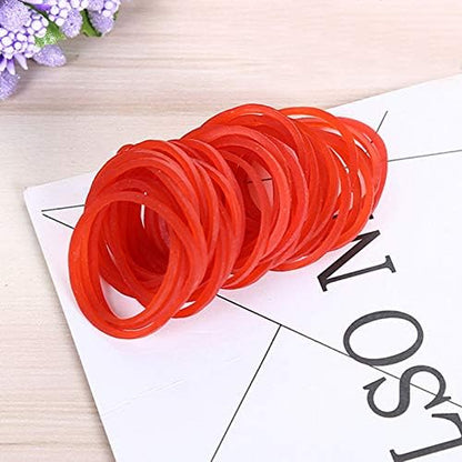 AMUU Rubber Bands 500pcs Red 2.5cm 1inch Small mini Rubber Bands for Office School Home Elastic Band