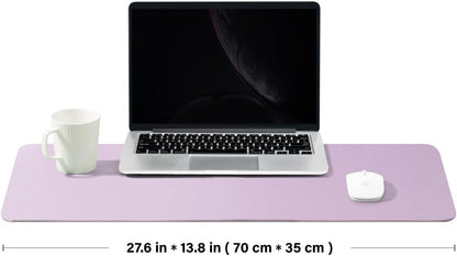Cork Desk Mat - Dual-Sided Desk Pad for Office and Home - Desk Organization and Accessories - Ideal for Large Mouse Pad and Desk Mats on Top of Desks(Purple,27.6"x 13.8")