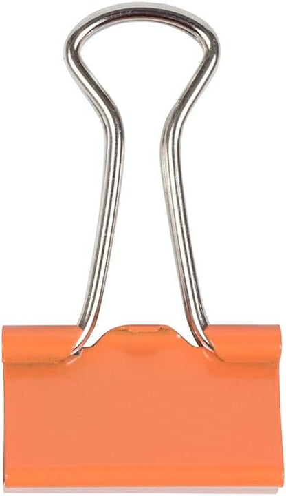 JAM PAPER Colorful Binder Clips - Small - 3/4 Inch (19 mm) - Orange Binderclips - 25/Pack