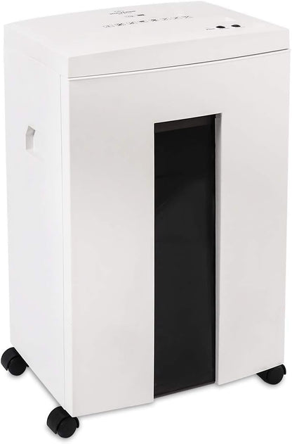 WOLVERINE 10-Sheet Super Micro Cut High Security Level P-5 Heavy Duty Paper/CD/Card Ultra Quiet Shredder for Home Office by 60 Mins Running Time and 6 Gallons Pullout Waste Bin SD9112(White ETL)