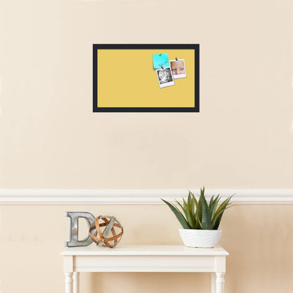 PinPix 20x12 Inch Cork Bulletin Board. This Decorative Framed Pin Board Comes with Honey Pastel Design and a Satin Black Frame. Ideal for Home Office Decor or Message Board (PinPix-1810)