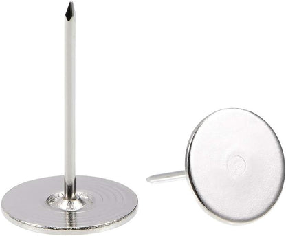 uxcell Upholstery Nails Tacks 19mmx30mm Flat Head Furniture Nails Silver Tone for Furniture Sofa Headboards, 50 Pcs