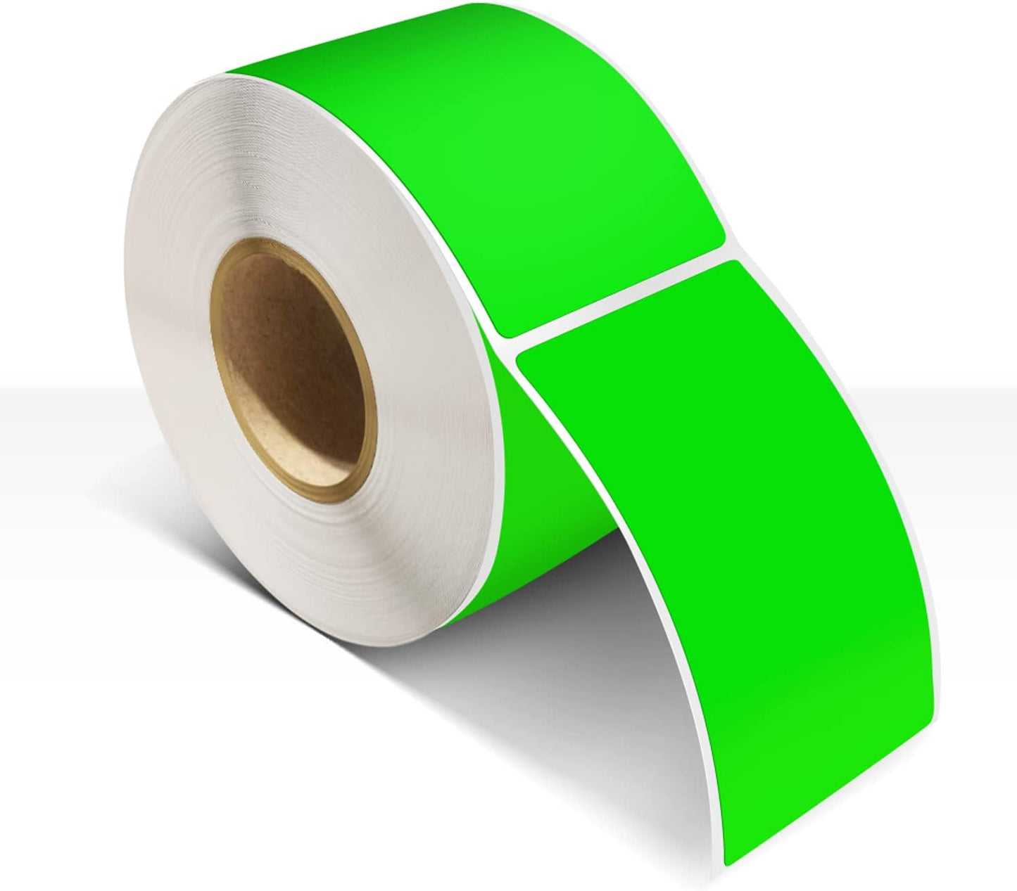 Rectangle Labels Sticker 3×5 Inch Vinyl Floor Stickers Color Coding Name Tags Roll Removable 200 PCS, Green