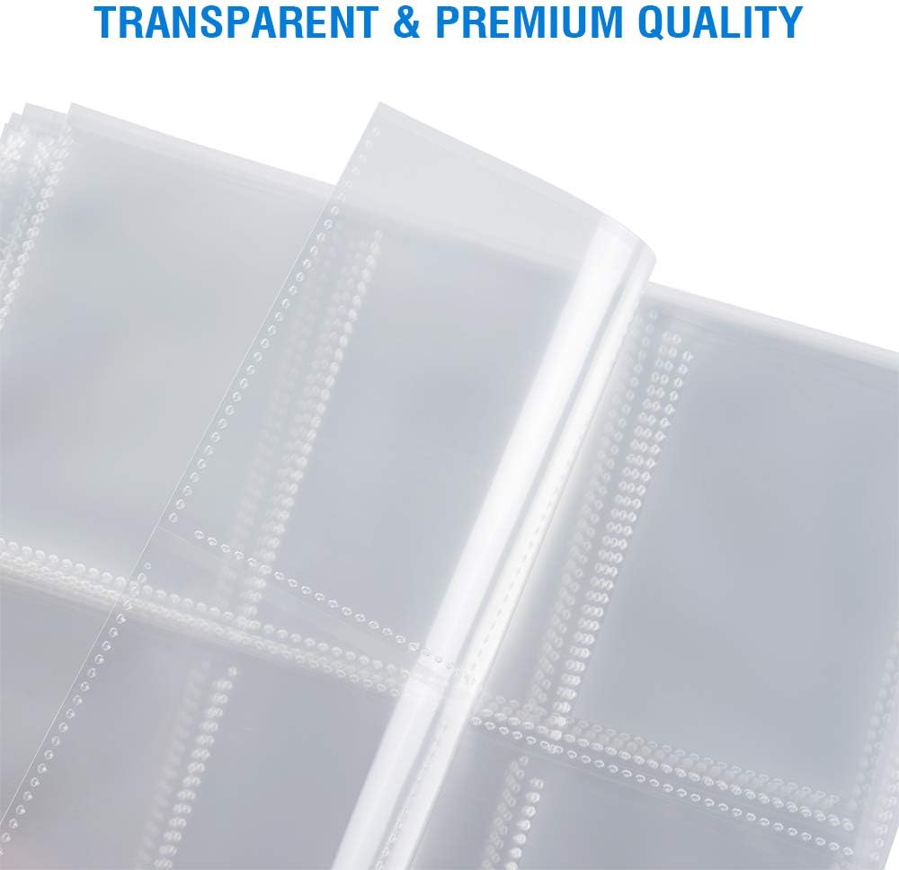 120 Pack 9 Pocket Page Protectors, Sooez Trading Card Sleeves for 3 Ring Binder, Baseball Cards Holder, Protective Pages Sheets for Binders Album, Fit for YuGiOh, MTG, Game, Business & Sports Cards