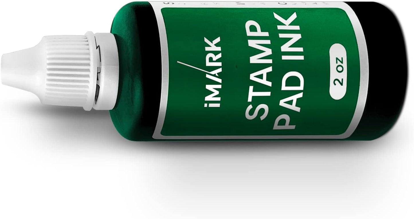 Premium Refill Ink for Self-Inking Stamps, Daters and Stamp Pads (2 oz, Green)