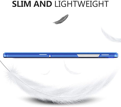 MoKo Case for Galaxy Tab A11+ Plus/A9+ 11-Inch 2025/2023, Slim Stand Protective Smart Cover with Hard PC Translucent Back Shell for Galaxy Tab A11+/A9 Plus Tablet, Auto Wake/Sleep, Cobalt Blue