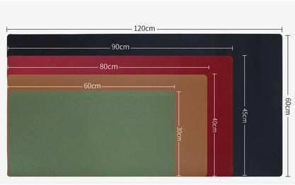 KINGFOM Desk Pad Office Desktop Protecter, PU Leather Desk Mat Blotters Organizer with Comfortable Writing Surface (47.2" x 23.6", Brown)