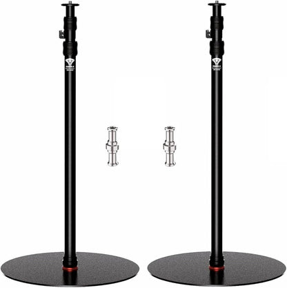 IFOOTAGE A400 Round Base Monopod, 79'' Light Stand Tripod Alternative, Aluminum Studio Camera Tripod Monopod Stand for Video Recording, Live Streaming, Interview, Payload 22lb (2 Pack)