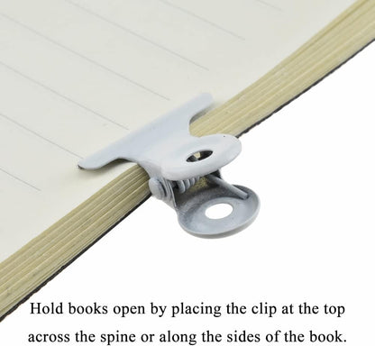 HAHIYO 0.87inch White Bulldog Clips Metal File Hinge Binder Clips Clamps Save Space Strong Spring Jaws Rock Solid Grip Book Lay Flat Deburred Edge for Hang Photos Wall Grid Dog Food 30PCS