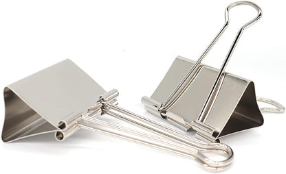 Large Binder Clips 2 Inch (12 Pack), Paper Clamps for Office and School (Silver)
