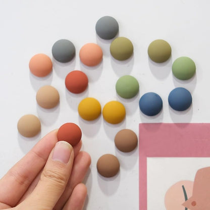 12PCS Strong Fridge Magnets, Colorful Decorative Matte Refrigerator Magnets, Cute Classroom Whiteboard Magnets, for Office Classroom Cabinets and Dishwasher